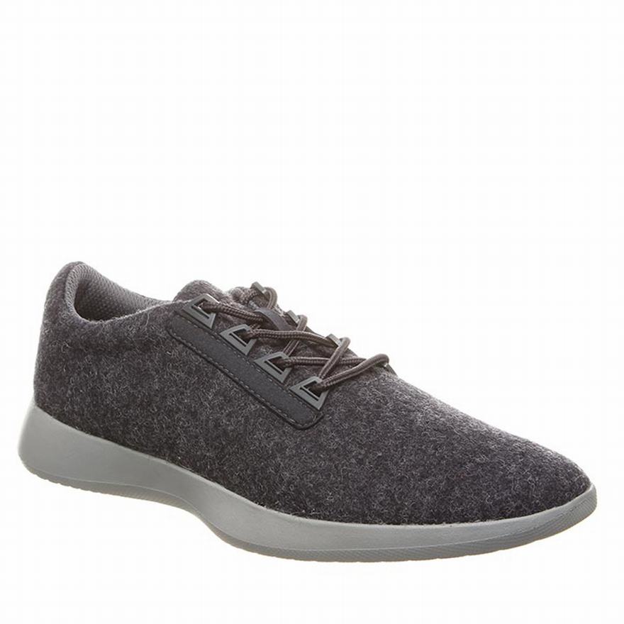 Bearpaw Benjamin Sneakers UK - Men's Shoes Grey ||AZGSPM-567||